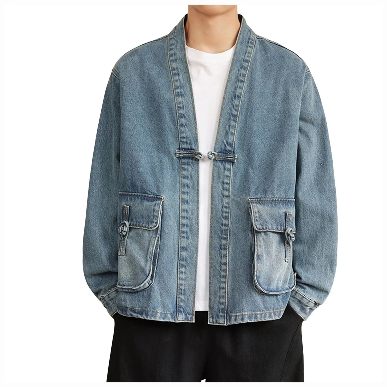 Vintage Denim Puff Jacket